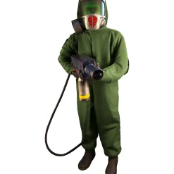 Party City Animatronic Light-Up Zombie Flamethrower Halloween Decoration With Sounds, 6.6Ft -The Exterminator| Animatronics