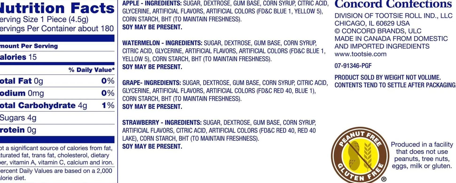 Cheap Assorted Fruit Gum 180Ct Bulk Candy