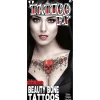 Flash Sale Beauty Bone Ruby Skull Temporary Tattoo, 1Pc Makeup
