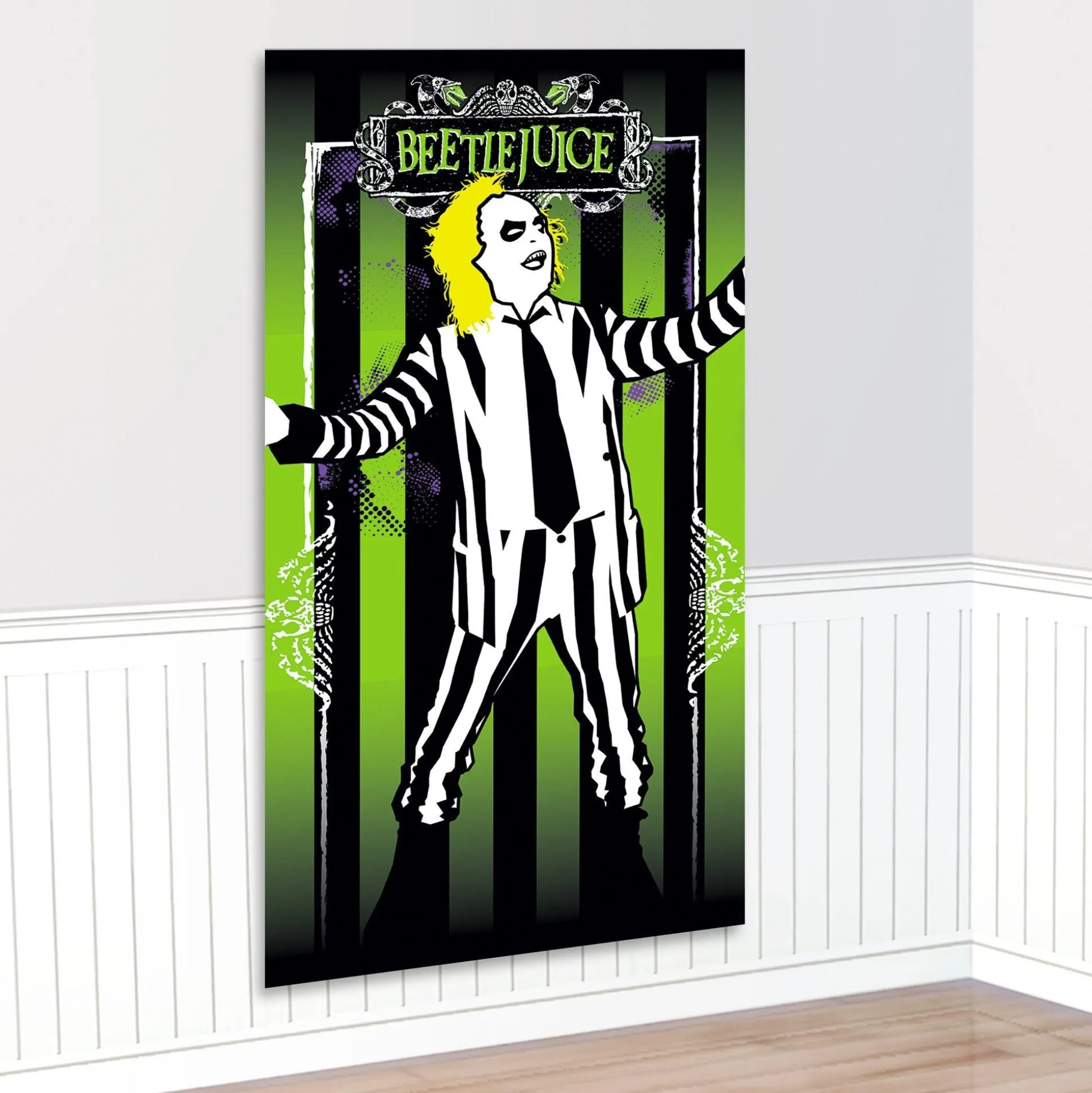 Party City Beetlejuice Plastic Scene Setter Add-On, 2.8Ft X 5.4Ft| Decorations