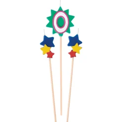 Cheap Birthday Star Number (0) Candle Pick Set, 3Pc Baking Supplies