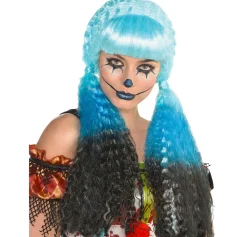 Shop Black & Blue Clown Wig Wigs