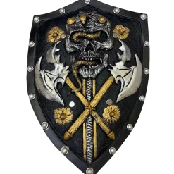 Best Black & Gold Dark Warrior Shield, 13In X 19In - High-Density Foam Prop Weapons