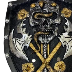 Best Black & Gold Dark Warrior Shield, 13In X 19In - High-Density Foam Prop Weapons