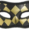 Flash Sale Black & Gold Harlequin Masquerade Mask Masquerade