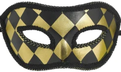Flash Sale Black & Gold Harlequin Masquerade Mask Masquerade