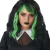 Flash Sale Black & Green Wig Wigs