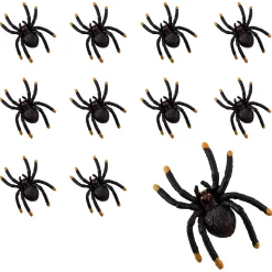 Party City Black & Orange Tip Spiders 36Ct| Spiders & Webbing