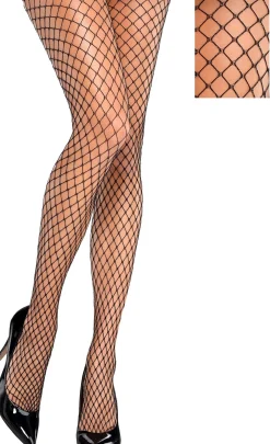 New Black & Silver Diamond Fishnet Stockings Tights