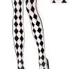 Flash Sale Black & White Harlequin Tights Tights