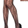 Cheap Black Baroque Lace Stockings Tights