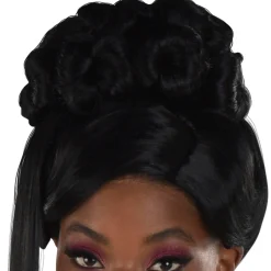 Cheap Black Beehive Updo Hairpiece With Clip-In Side Bangs Wigs