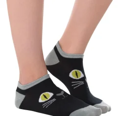 Hot Black Cat Ankle Socks Tights