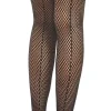 Sale Black Diamond Fishnet Stockings For Adults With Bow Backseam Bodywear