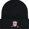 Outlet Black Embroidered Jason Voorhees Mask Acrylic Ribbed Beanie - Friday The 13Th Men Scary