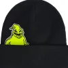 Shop Black Embroidered Oogie Boogie Acrylic Knit Beanie - The Nightmare Before Christmas Hats