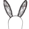 Cheap Black Lace Bunny Ears Headbands, Tails