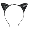 Sale Black Lace Cat Ears Headband Headbands, Tails