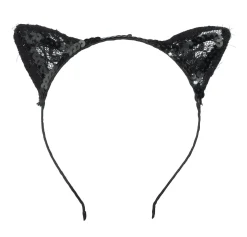 Sale Black Lace Cat Ears Headband Headbands, Tails