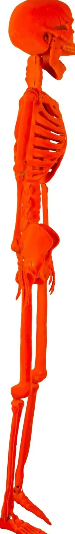 Party City Black Light Reactive Flocked Skeleton Hanging Decoration, 36In| Skeletons