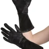 Clearance Black Long Leather Gloves For Kids Gloves