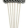 Hot Black Number 60 Birthday Toothpick Candles 6Ct Baking Supplies