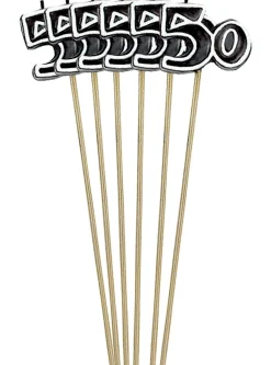 Discount Black Number 50 Birthday Toothpick Candles 6Ct Baking Supplies