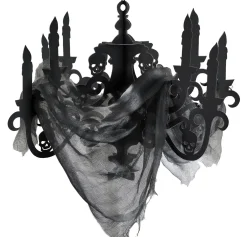 Party City Black Paper Candelabra - Haunted House| Boneyard Glam