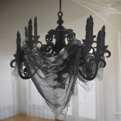 Party City Black Paper Candelabra - Haunted House| Boneyard Glam