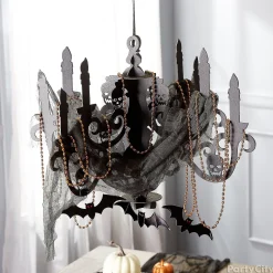 Party City Black Paper Candelabra - Haunted House| Boneyard Glam