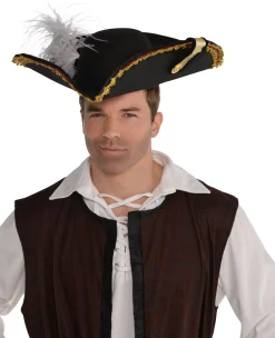 Sale Black Pirate Captain Hat Pirate