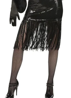 Online Black Sequin Roaring 20S Flapper Mini Skirt For Adults Tutus, Skirts