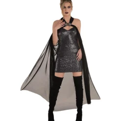 Clearance Black Sheer Gothic Cape Capes, Robes