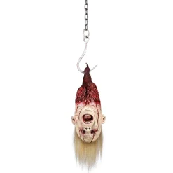 Party City Blonde Severed Head Latex & Vinyl Hanging Decoration, 7.75In X 23.25In| Get Axed