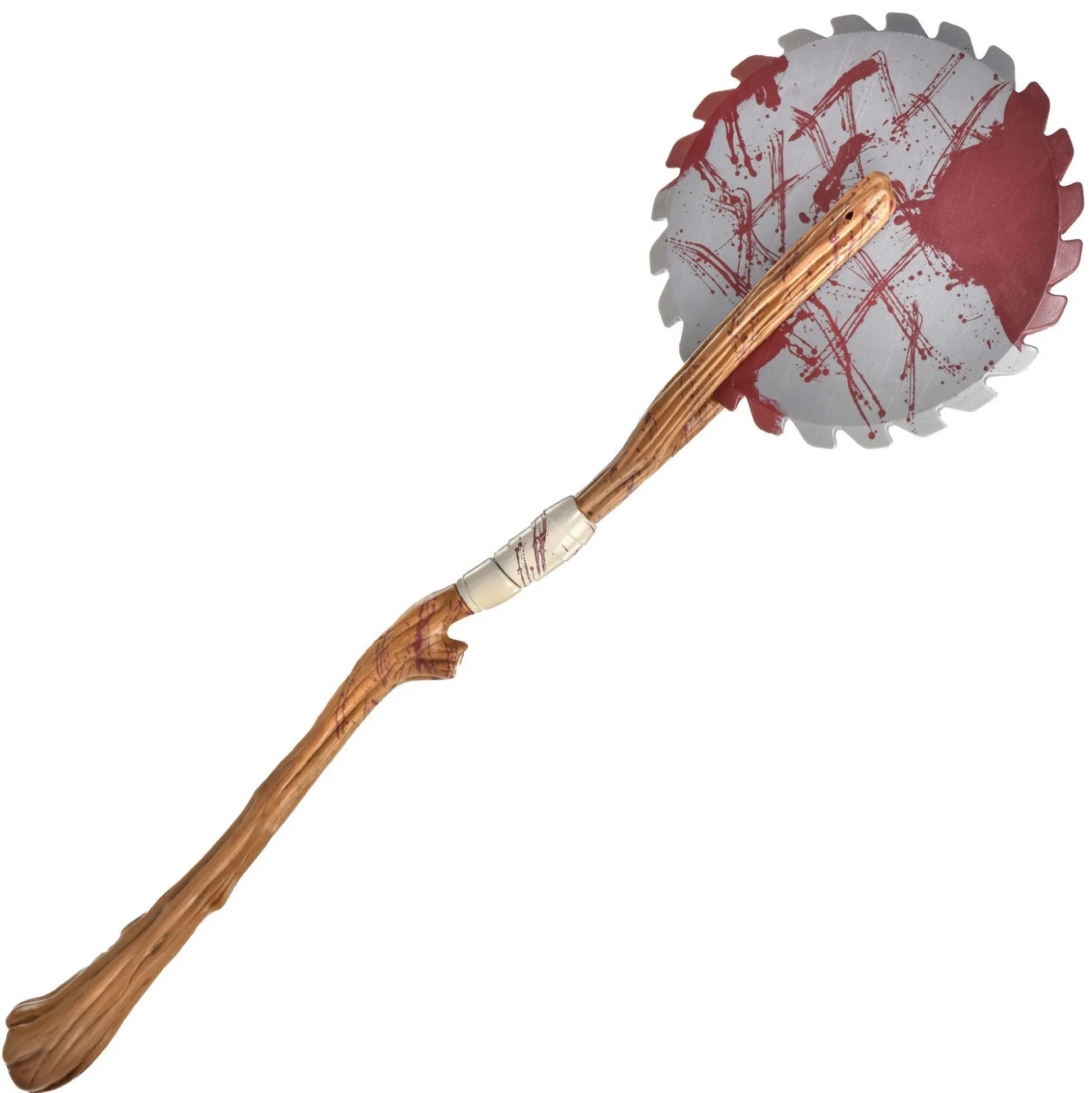 Sale Blood-Splattered Circular Saw With Wood-Grain Handle, 60In Weapons