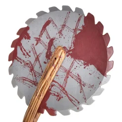 Sale Blood-Splattered Circular Saw With Wood-Grain Handle, 60In Weapons