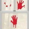 Party City Bloody Hands Gel Cling Decals 5Ct - Asylum| Decorations