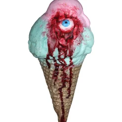 Party City Bloody Peppermint Ice Cream Cone Latex Prop, 3.5In X 7In| Chop Shop