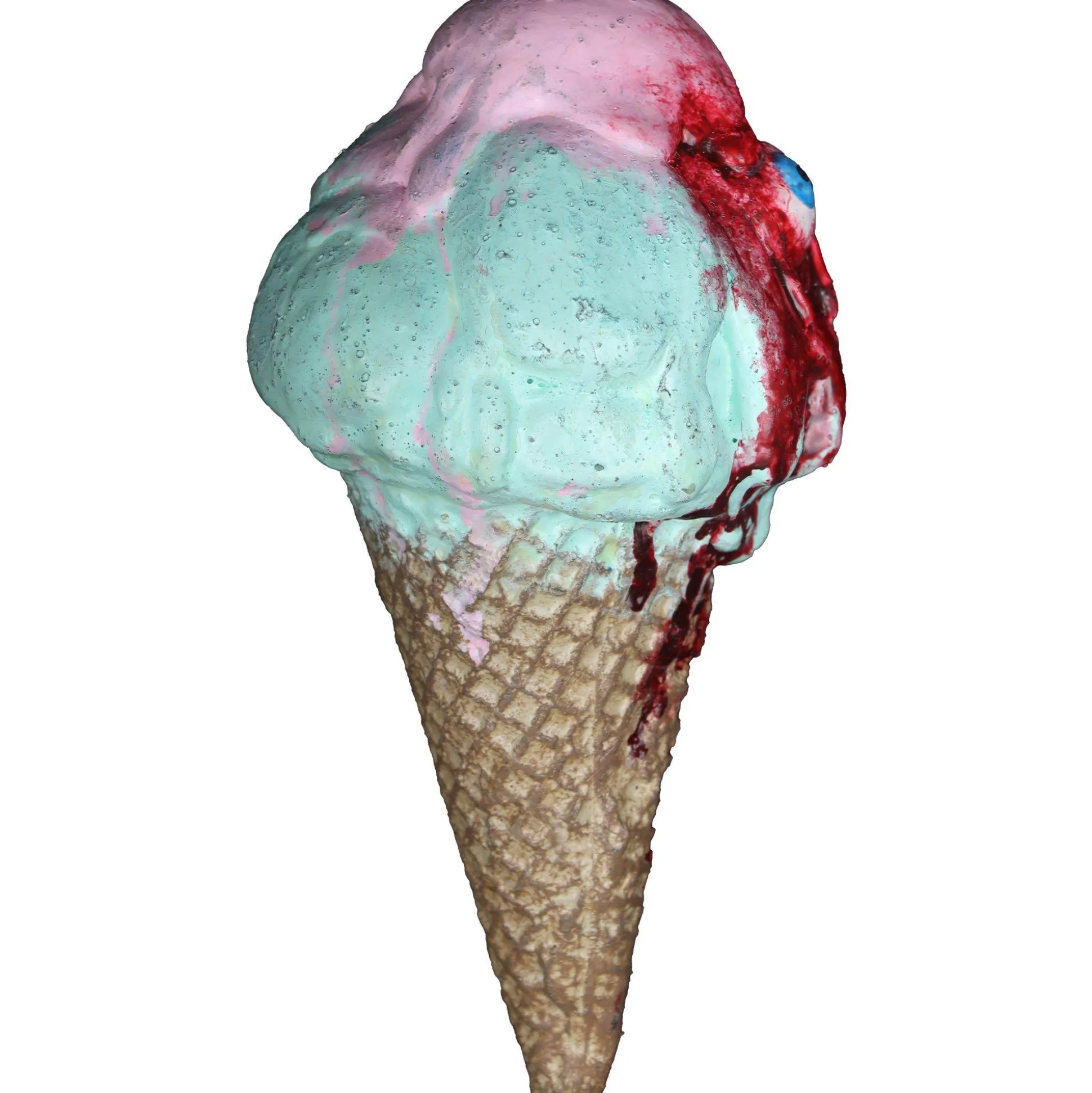 Party City Bloody Peppermint Ice Cream Cone Latex Prop, 3.5In X 7In| Chop Shop