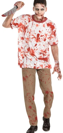Shop Bloody Ringer T-Shirt For Adults Men Scary
