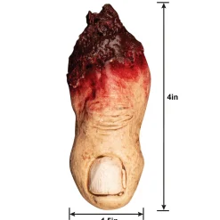 Party City Bloody Severed Toe Latex Prop, 1.5In X 4In| Get Axed
