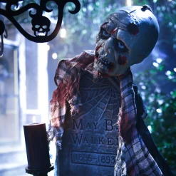 Party City Bloody Zombie In Plaid Fabric & Plastic Hanging Decoration, 48In| Hanging Decorations