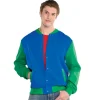 Discount Blue & Green Varsity Jacket For Adults Men Decades