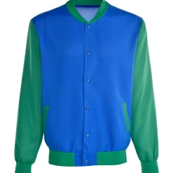 Discount Blue & Green Varsity Jacket For Adults Men Decades