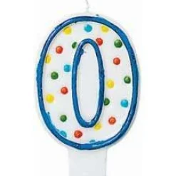 Best Sale Blue Outline Number 0 Birthday Candle Baking Supplies