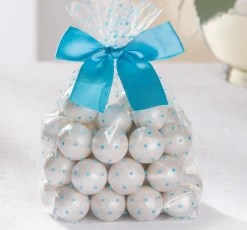 New Blue Stars Treat Bags With Bows 12Ct Boxes, Carriers & Treat Bags