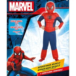 Marvel Boys Classic Spider-Man Muscle Costume|Boy Superhero