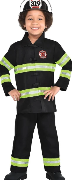 Party City Boys Reflective Firefighter Costume|Boy Career