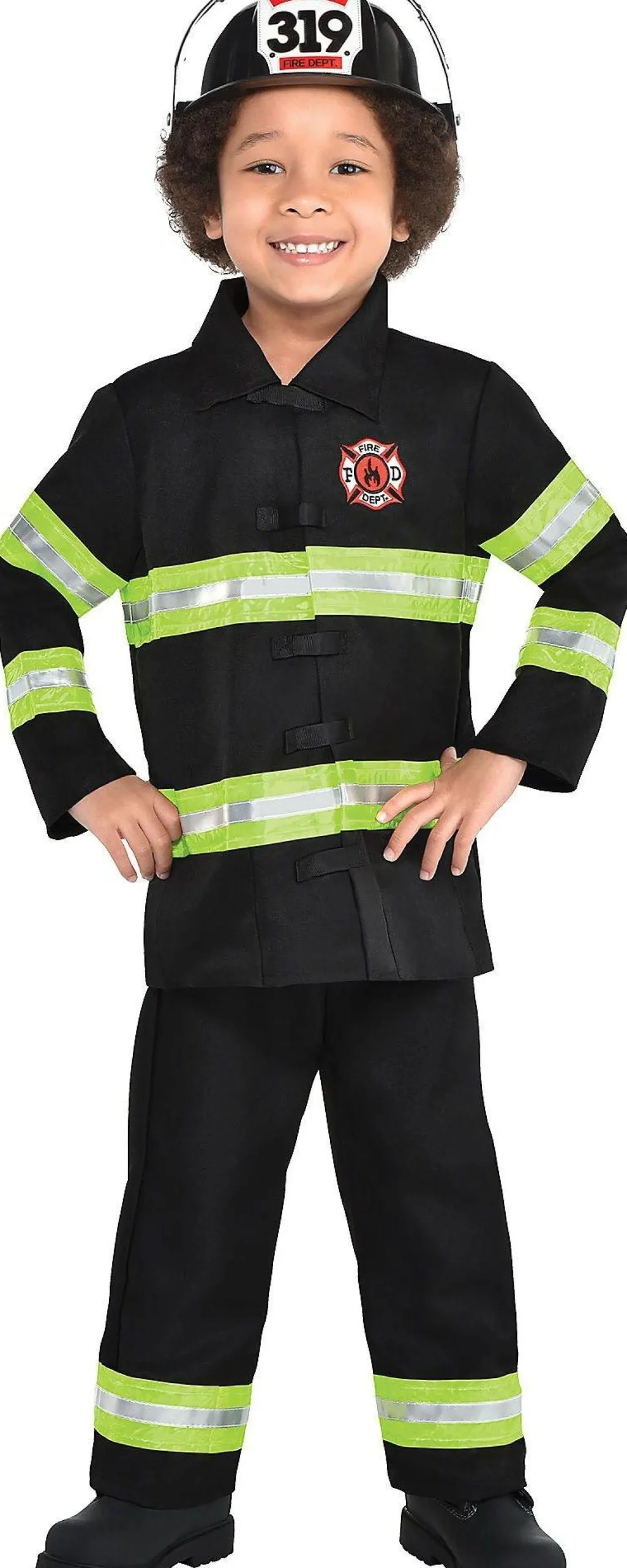 Party City Boys Reflective Firefighter Costume|Boy Career