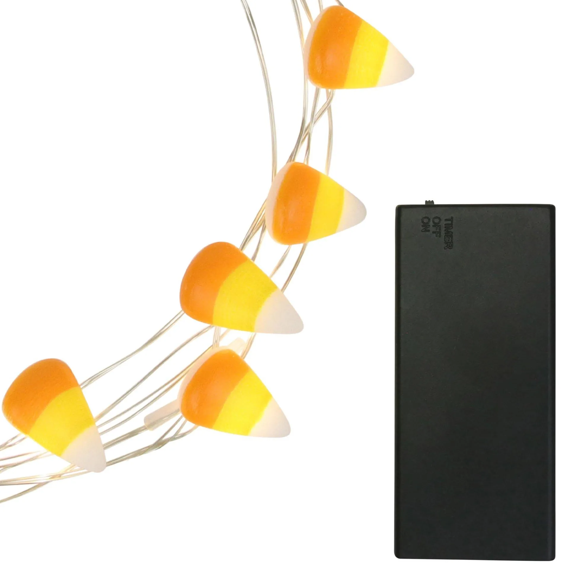 Party City Candy Corn Led Fairy String Lights, 20 Bulbs, 6.3Ft| Strobe Lights & Black Lights